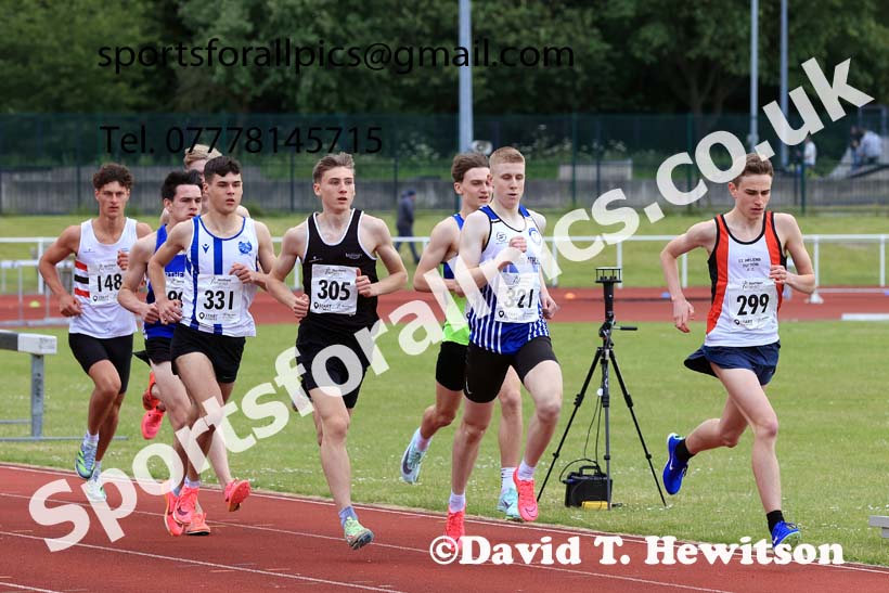 Mens Under-20s 800 metres, 2024 Northern Senior and Under-20s Track and Field Champs, Middlesbrough.  Photo: David T. Hewitson/Sports for All Pics